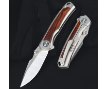 VG10 Nighthawk Titanium and American Wood Handle Pocet Hunting Folding Knife UD408886